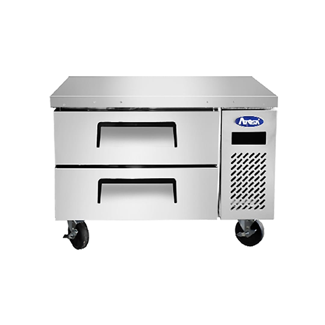 Atosa MGF8448GR S/S 2-Door 4.7 Cu Ft Refrigerated Chef Base