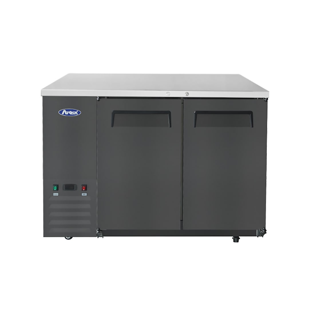 Atosa SBB48GRAUS2 Black 48"W Shallow Depth Back Bar Cooler