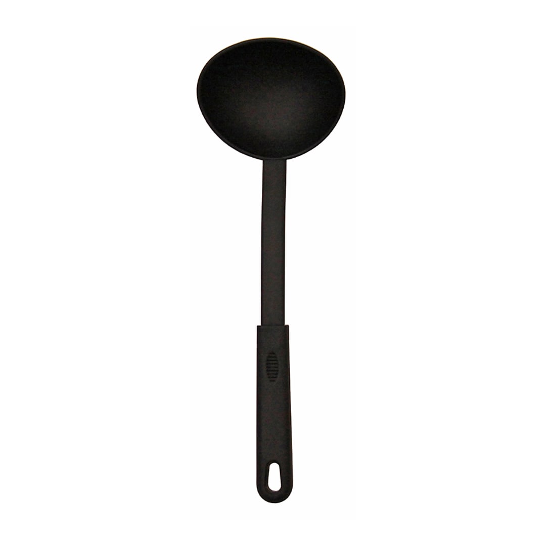 Darling Foodservice High Heat Black Nylon 4 ounce Soup Ladle