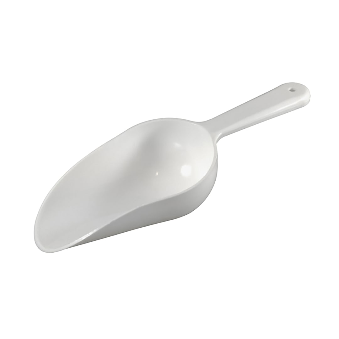 Winco CR-854W-BULK White 4 ounce Scoop with Hole In Handle