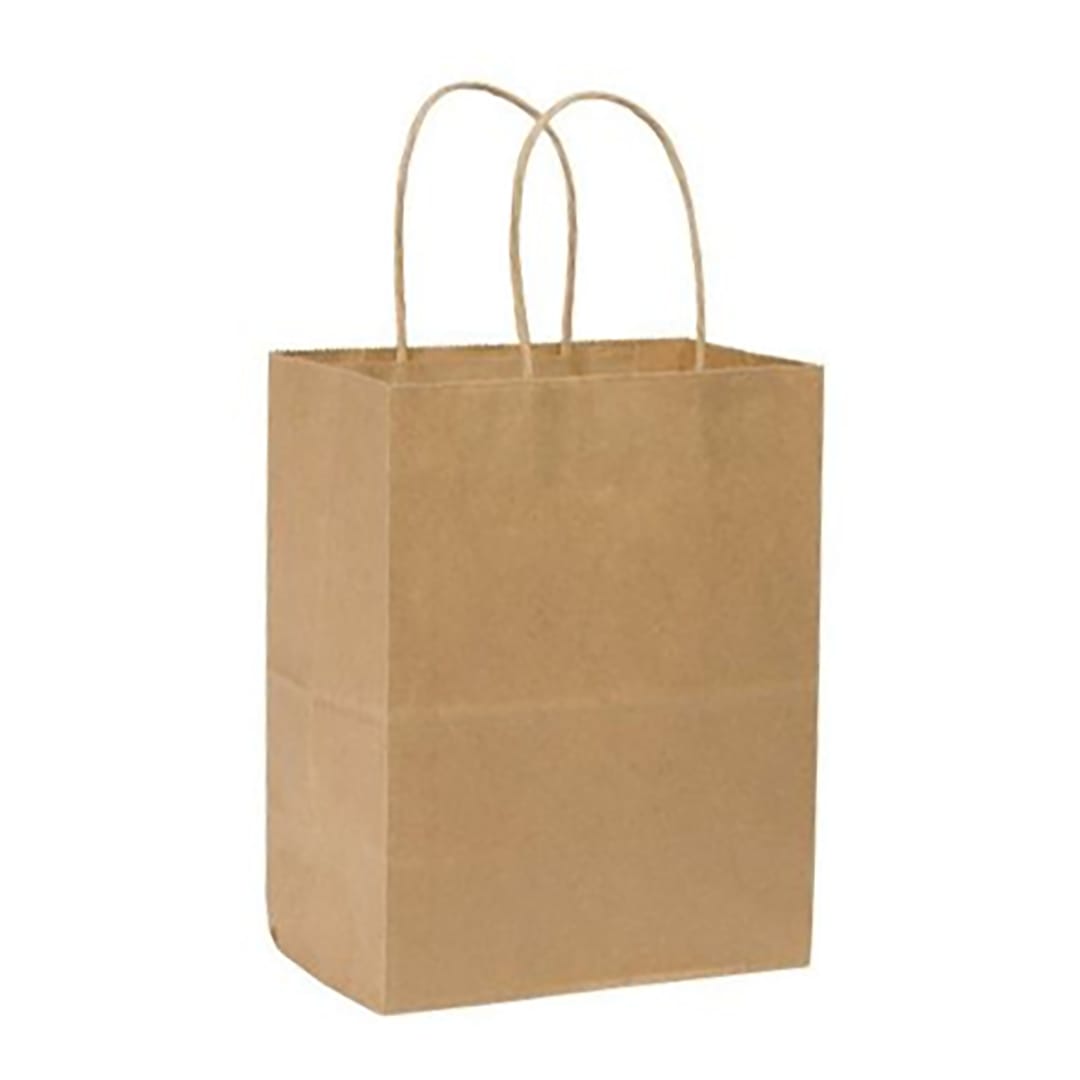 Darling Foodservice Kraft Twist Handle Shopper Bag