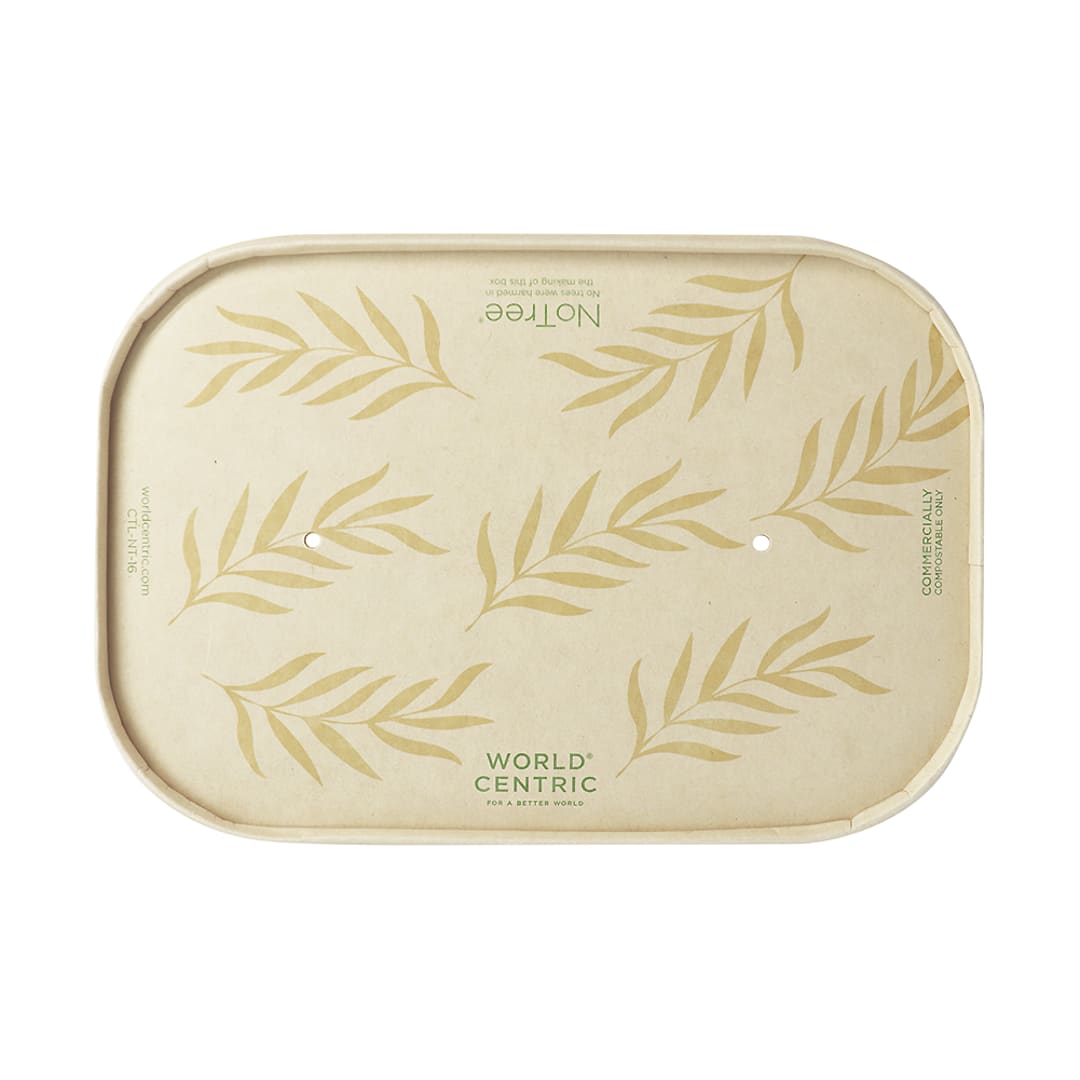 World Centric CTL-NT-16 No Tree Lid for Take-Out Container