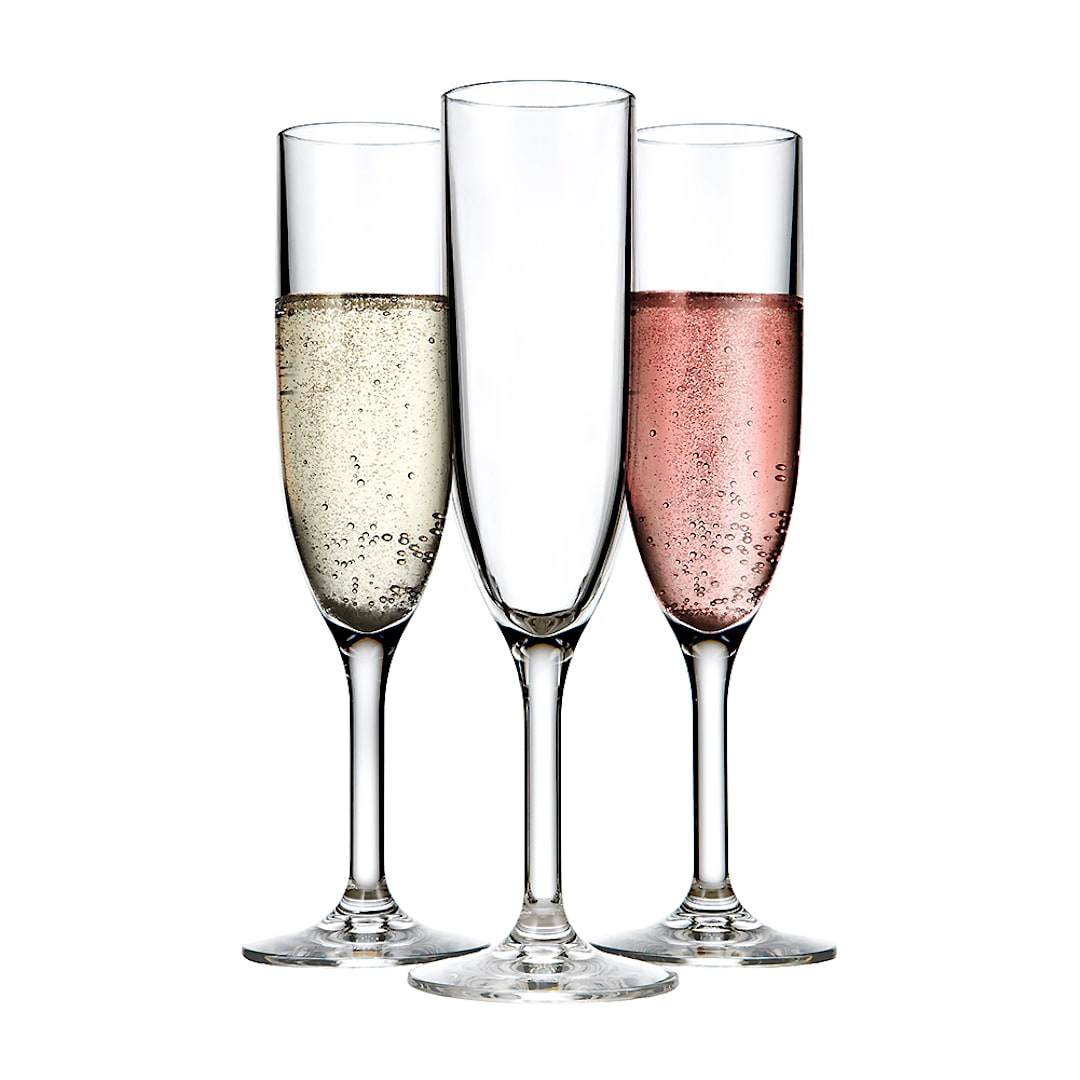 DriniQue VIN-CF-CLR-24 Tritan 6 Oz. Champagne Flute