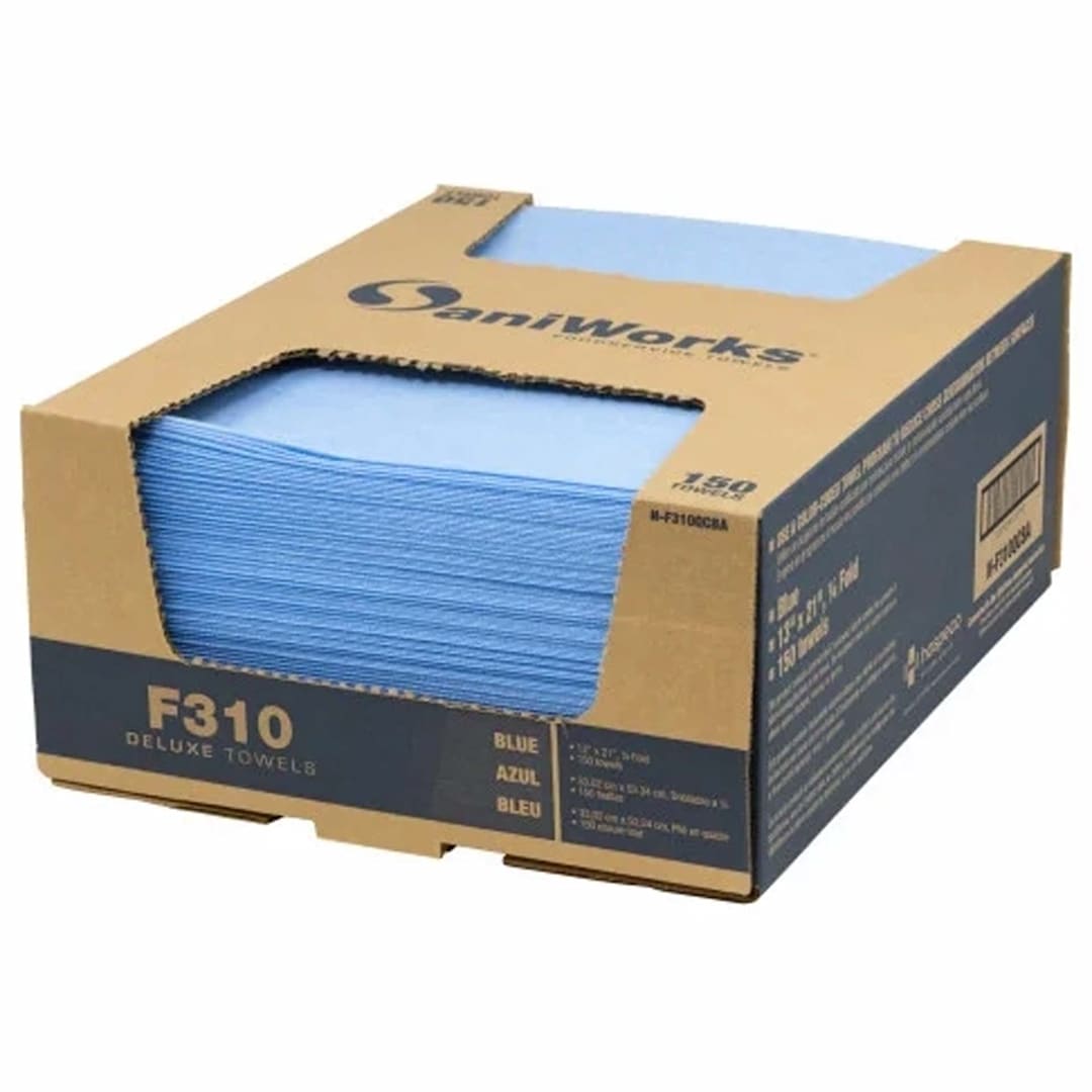 Darling Foodservice Blue 13" x 21" Wiper