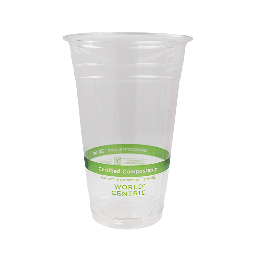 World Centric CP-CS-20 Clear Plastic 20 ounce Drink Cup - 1000 / CS