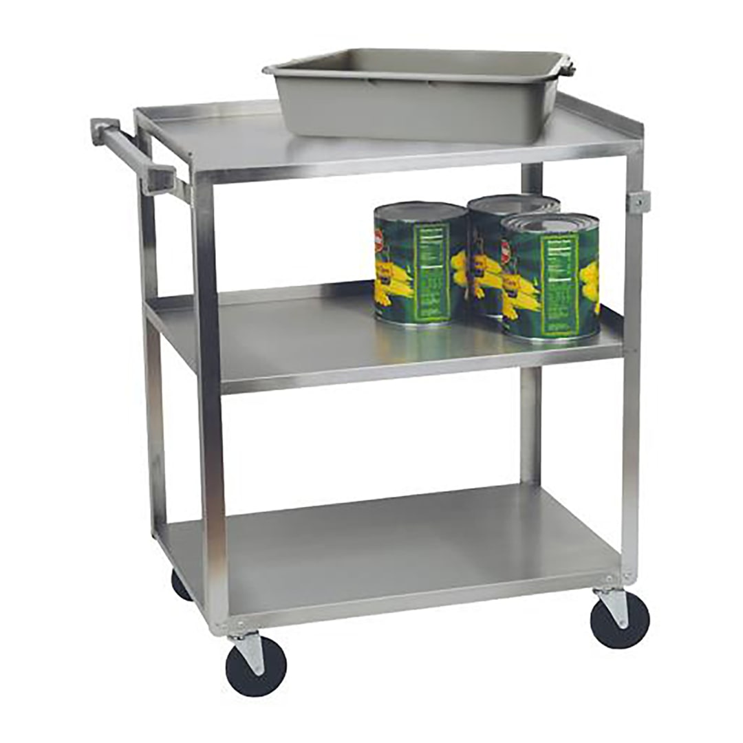 Darling Foodservice S/S 15.5 x 24" 3-Shelf Utility Cart