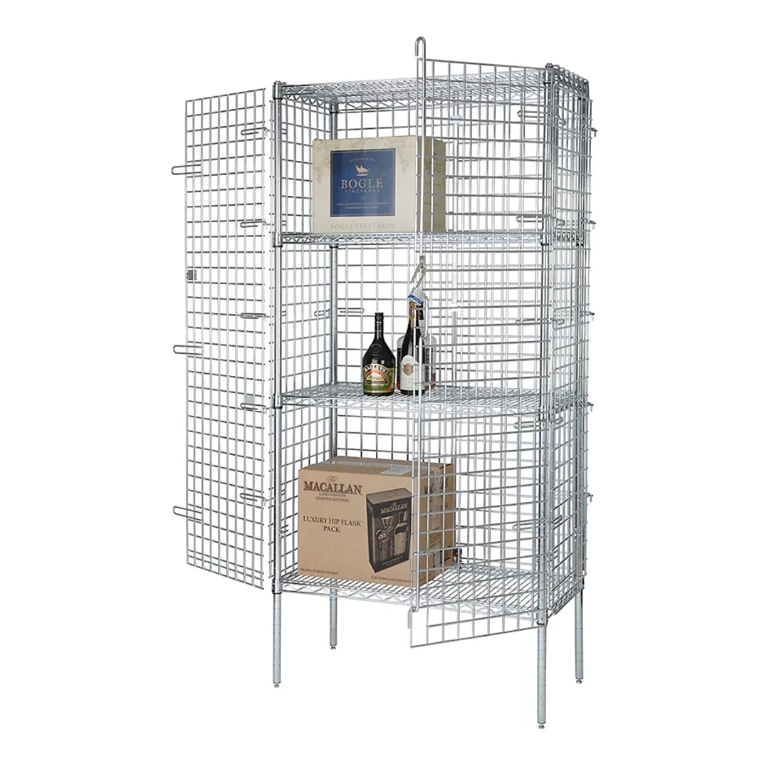Darling Foodservice Chromate 18 x 48 x 63" Security Cage Kit