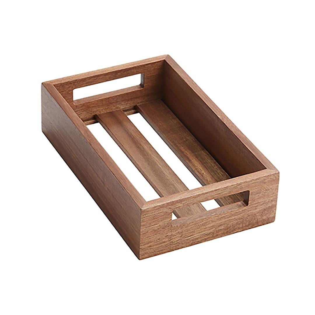 American Metalcraft AWH1 Acacia 9.9 x 6.13 x 2.5" Display Crate
