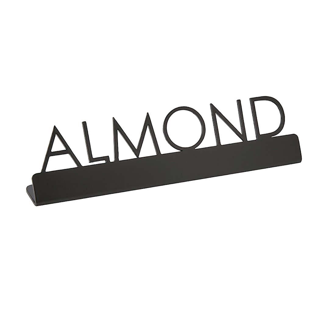 American Metalcraft SBA5 Black S/S ALMOND 5 x .75 x 1.5 in. Table Sign