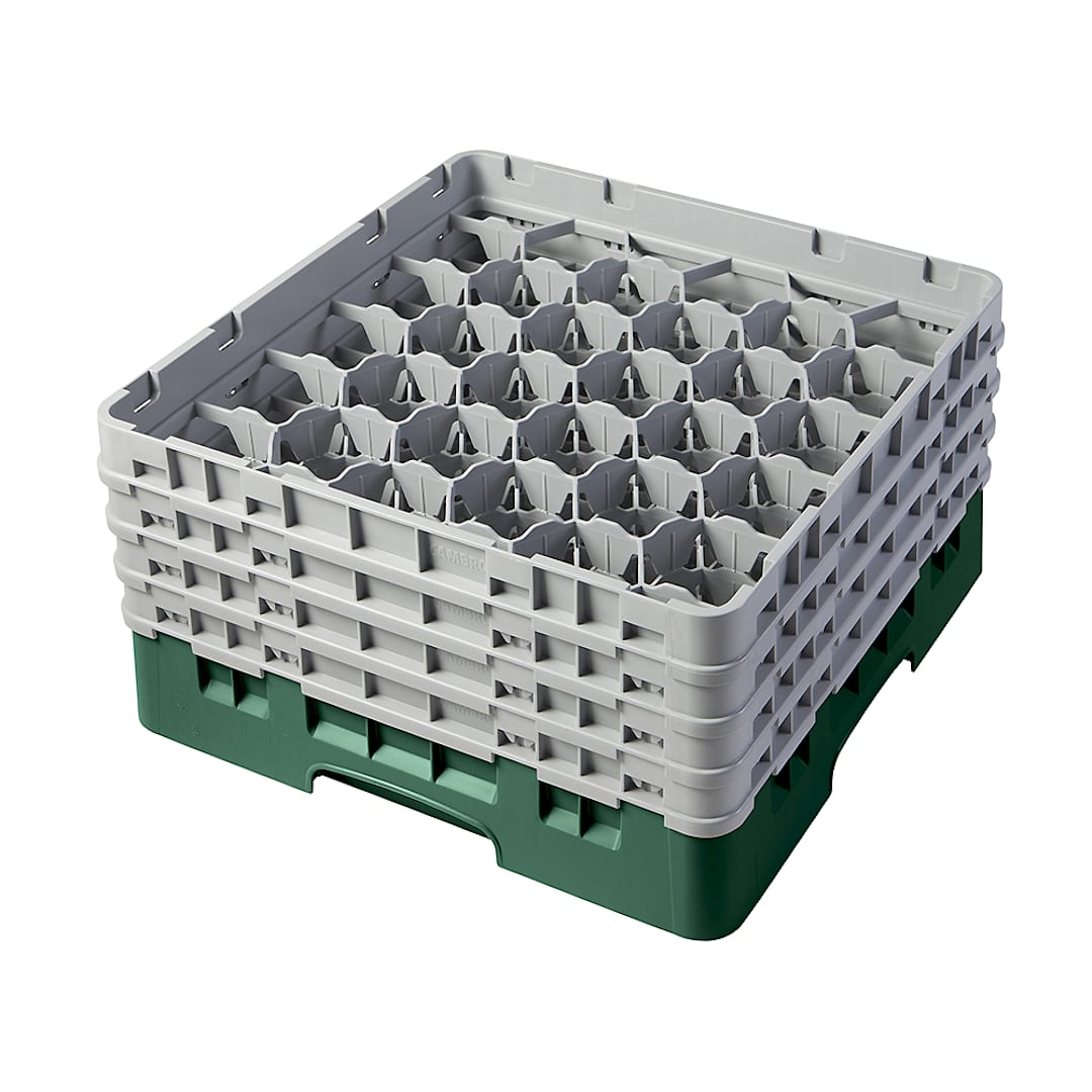 Cambro 30S800119 Sherwood Green 30 Cmpt Glass Rack w/ 4 Ext. - 2 / CS