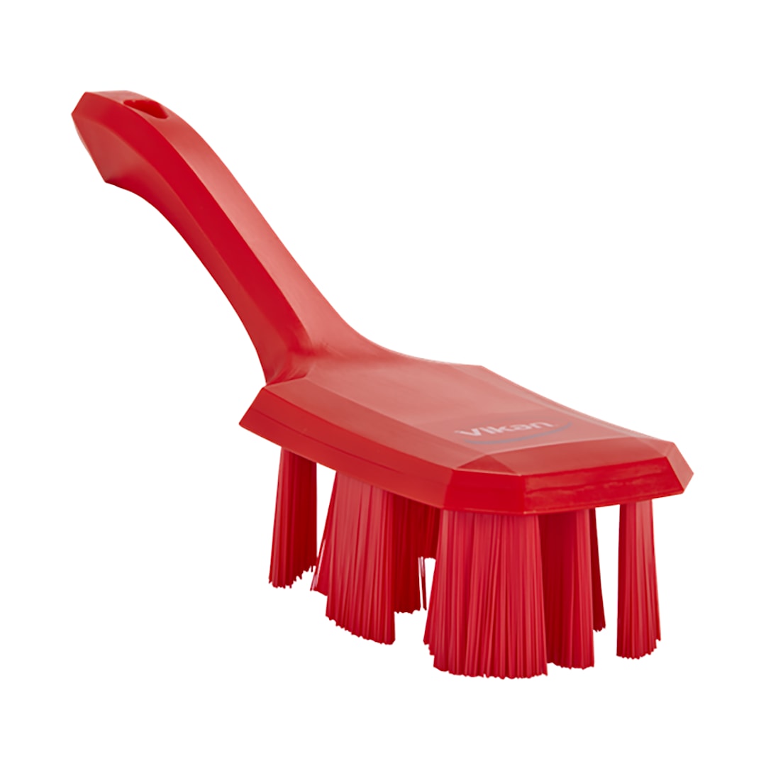 Vikan 41794 Red 10.2" Hand Scrub Brush w/ Stiff Bristles