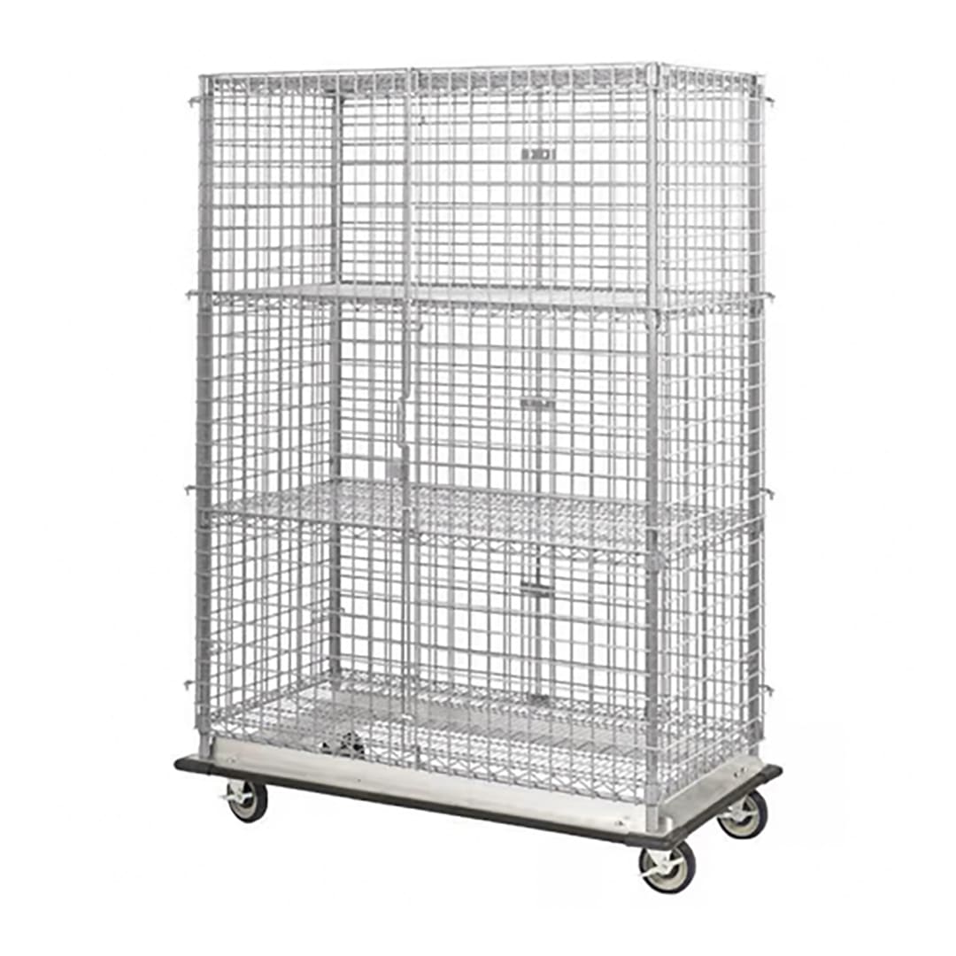 Darling Foodservice Mobile 24 x 60 x 68" 4 Shelf Security Cage