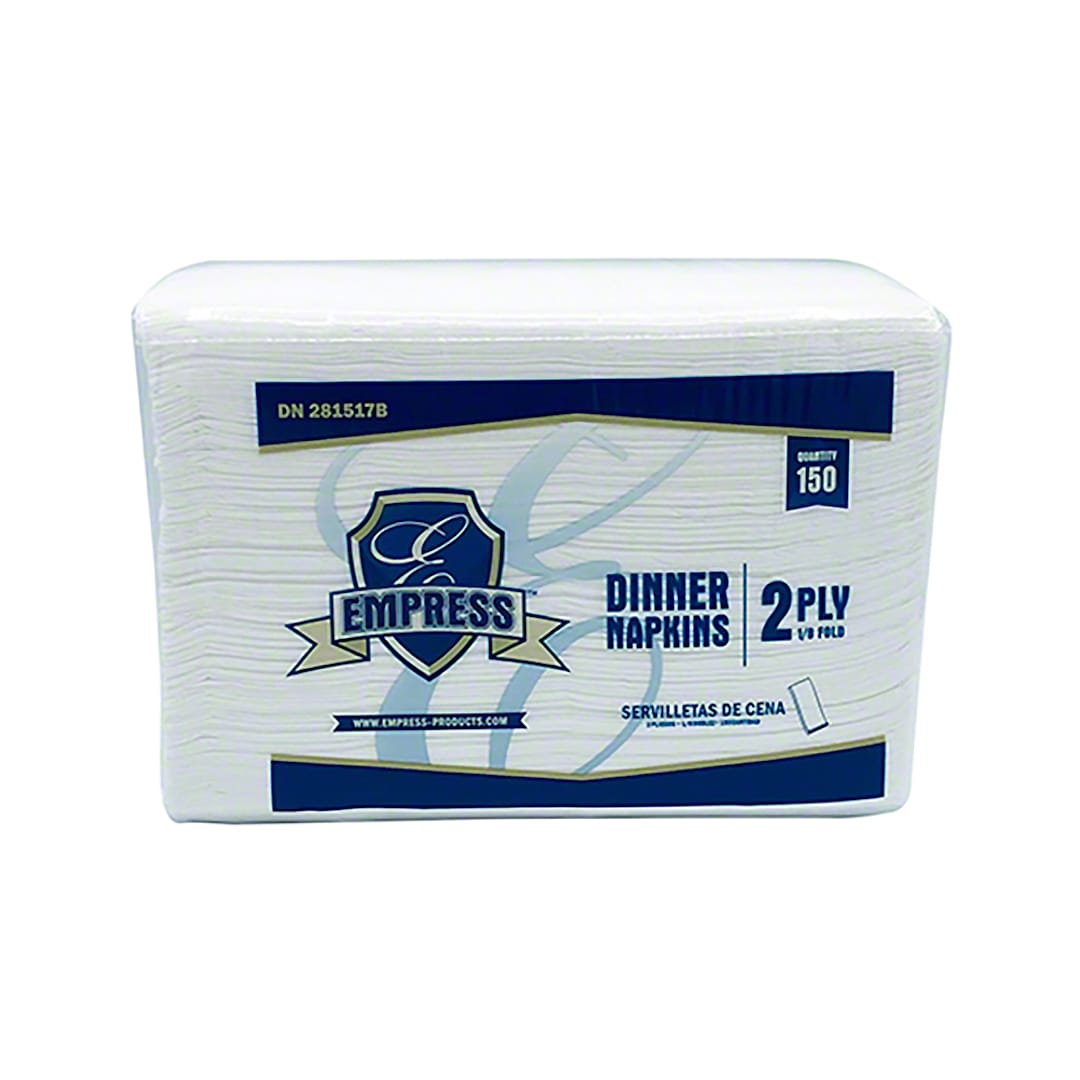 R.J. Schinner DN 281517B White 1/8 Fold 14.2 x 16.5 Napkin - 3000 / CS