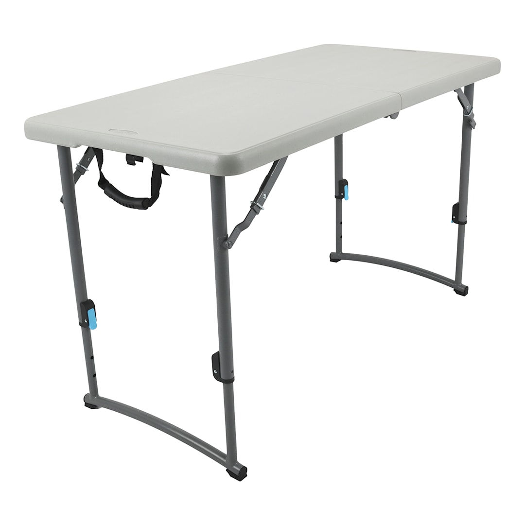 NPS BFHT-2448A White Plastic Fold In Half Picnic Table