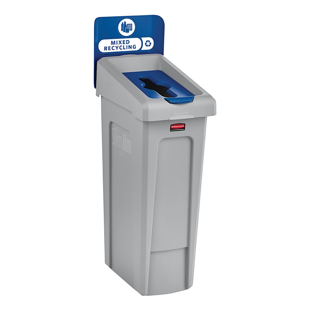 Rubbermaid 2185055 Slim Jim 23 Gallon Mixed Recycling Container