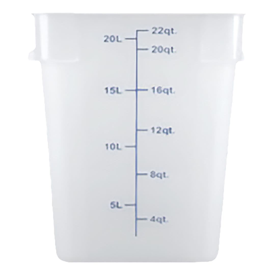 Darling Foodservice Translucent Square 22 quart Storage Container