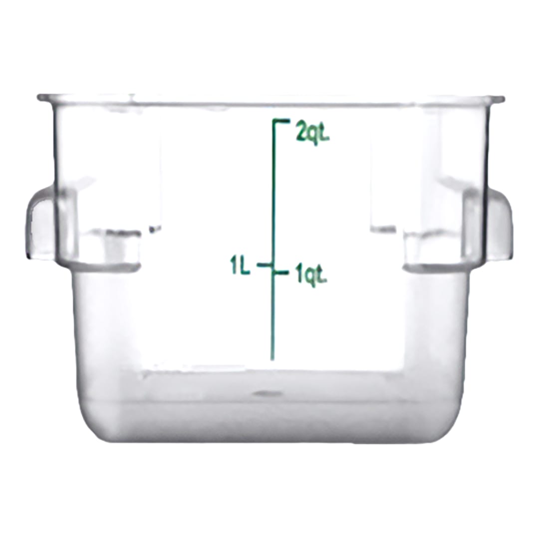 Darling Foodservice Clear Square 2 quart Storage Container