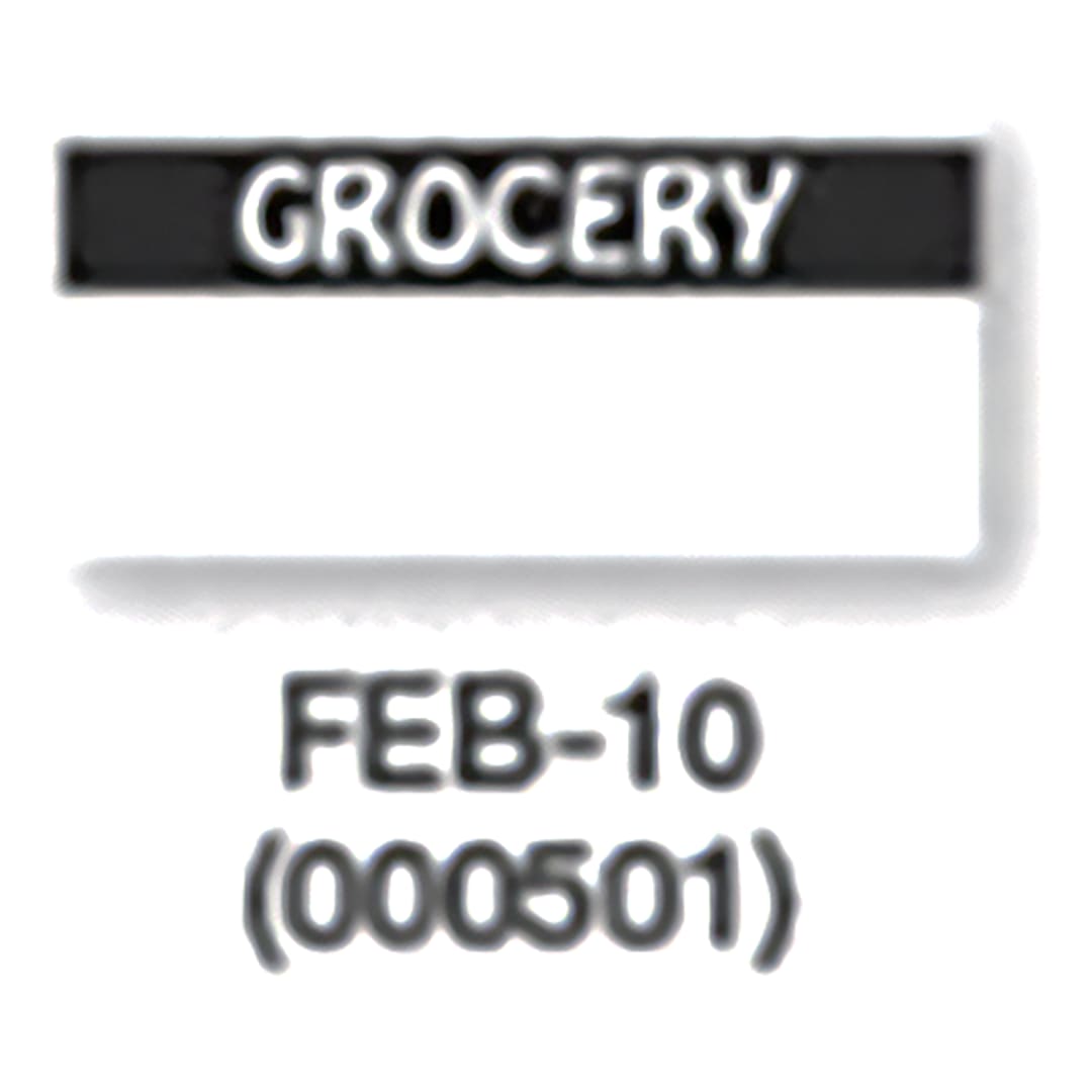 Avery Dennison 000501 Wht/Blk Grocery Label for 1110 Gun - 17,008 / PK