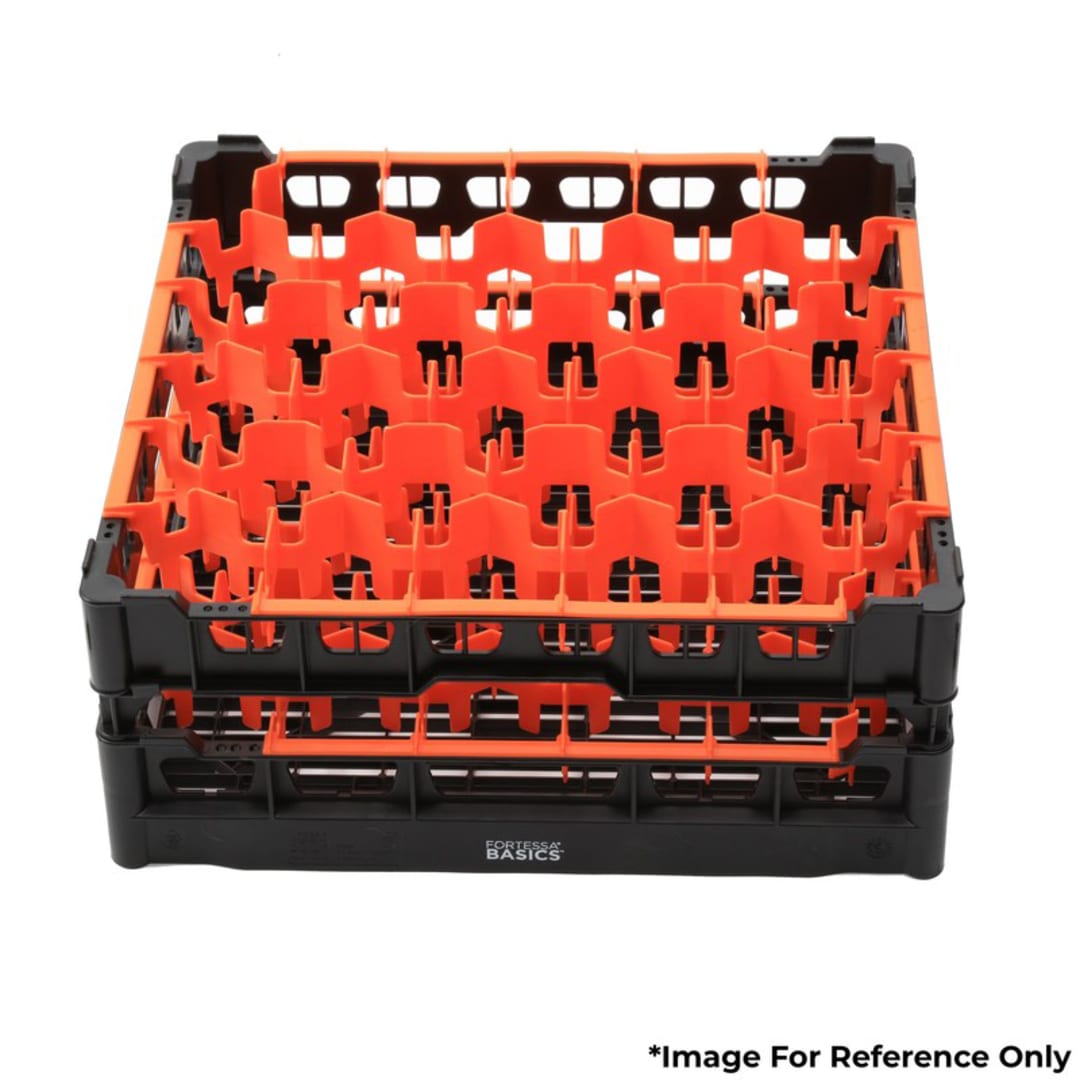 Fortessa GR25-L-230H Blue 25-Compartment Glass Rack w/ L Extender