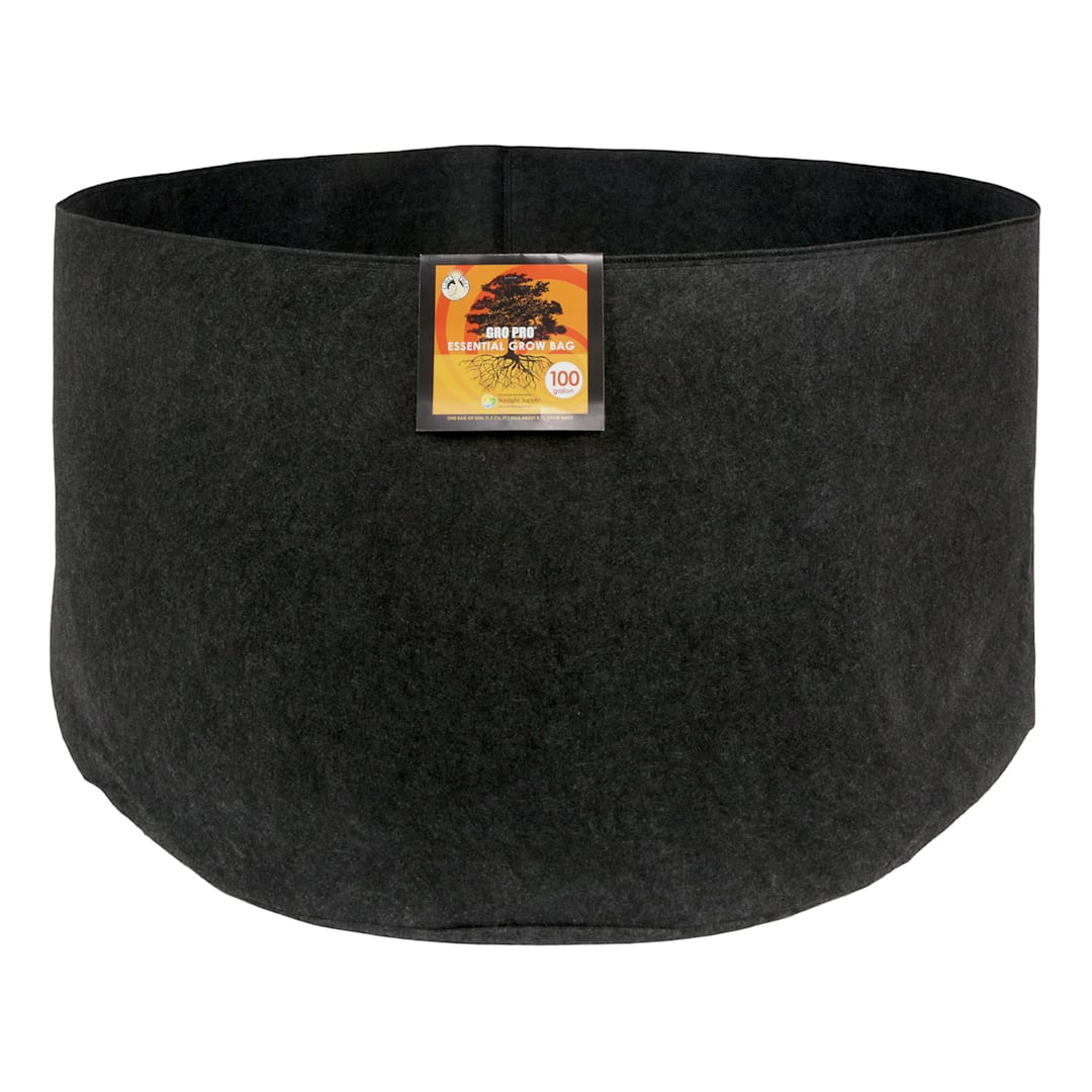 Gro Pro® Black Essential Round 100 Gallon Fabric Pot