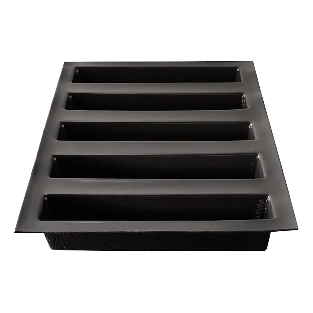 Demarle FP-02249 5 Cavity Long Cake Half Size Flexipan