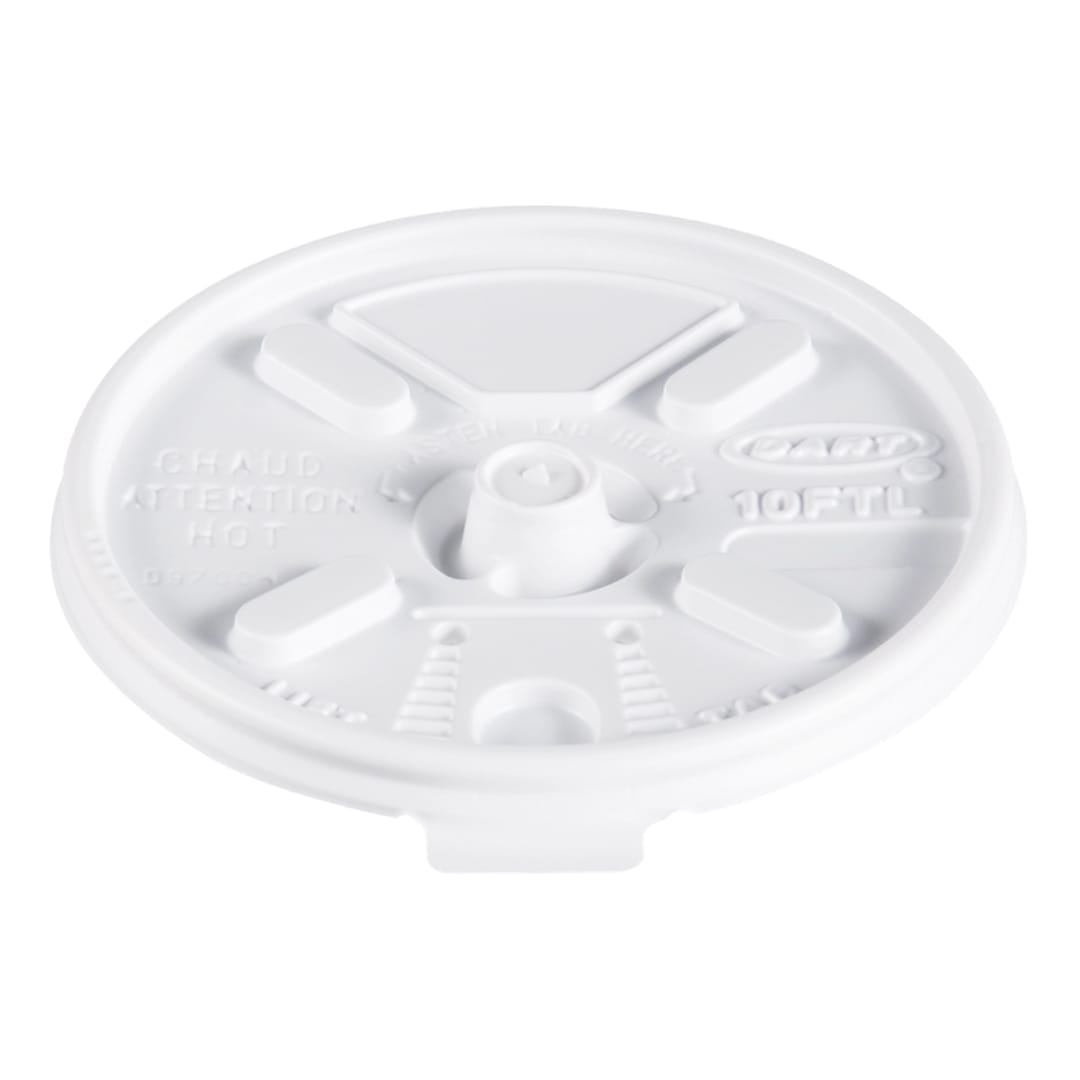 Dart 10FTL White Lift N Lock Lid for EPS Cups - 1000 / CS