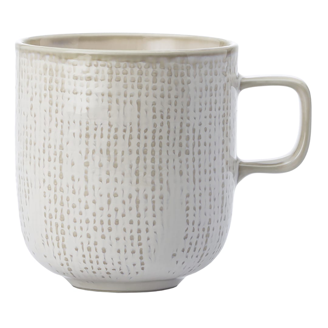 1880 Hospitality L6800000560 White Knit 9 oz Mug with Handle