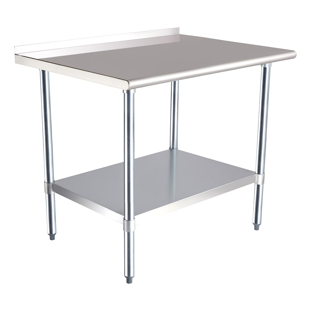 Darling Foodservice 18G S/S 30 x 36" Work Table w/ 2" Upturn