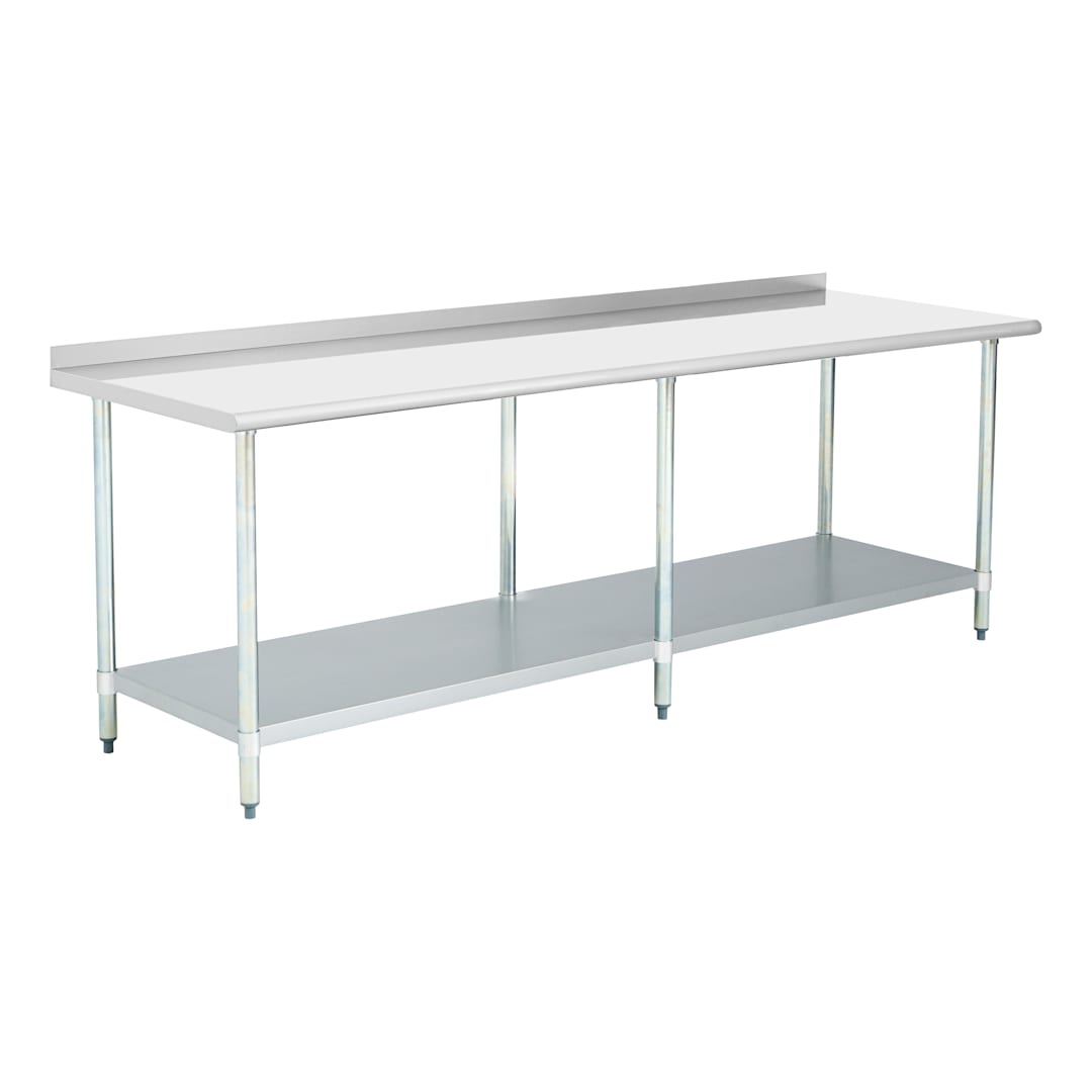 Darling Foodservice 18G S/S 30 x 96" Work Table w/ 2" Upturn
