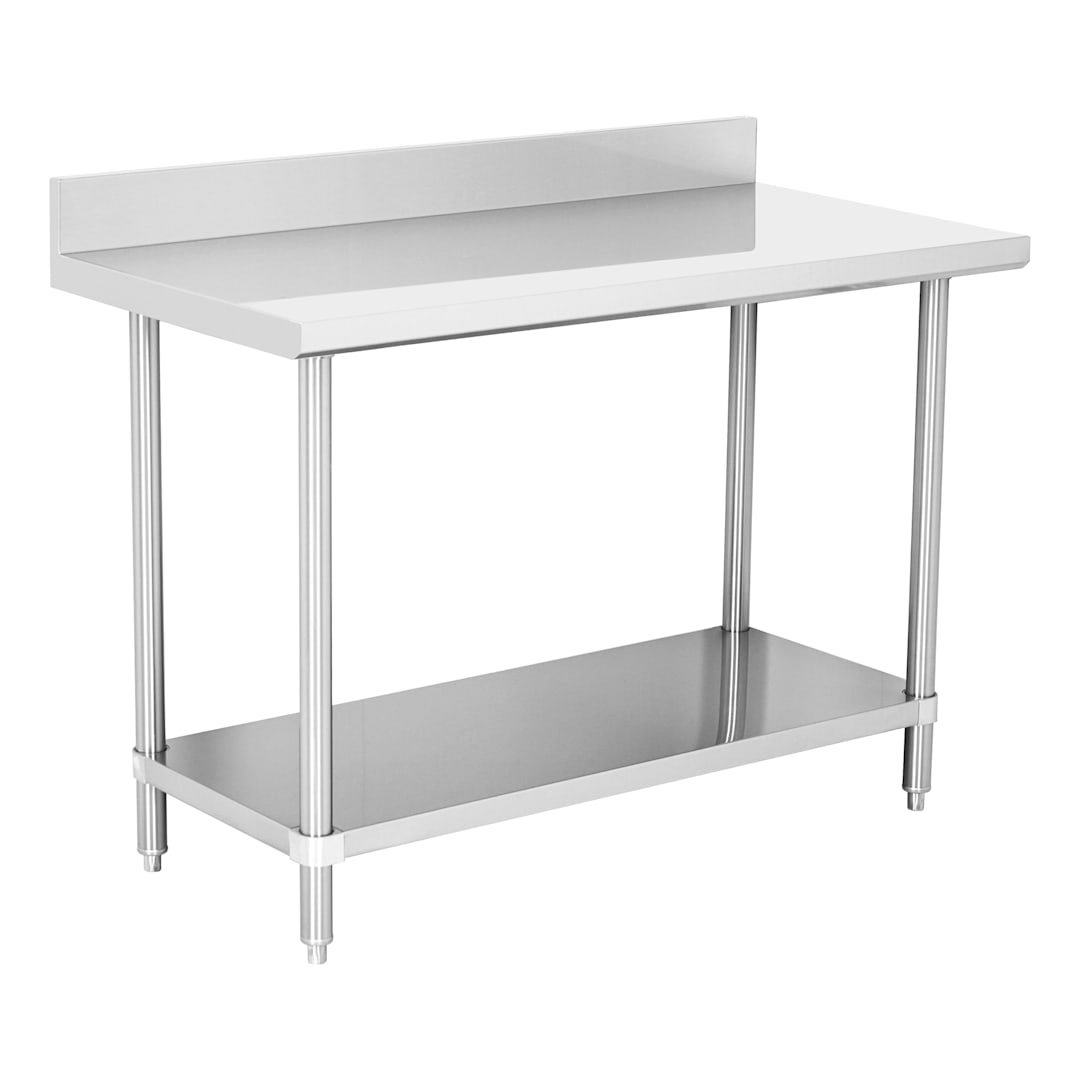 Darling Foodservice 16G S/S 24 x 48 in. Work Table w/ 4 in. Backsplash