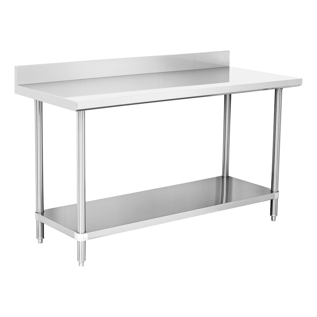 Darling Foodservice 16G S/S 24 x 60 in. Work Table w/ 4 in. Backsplash