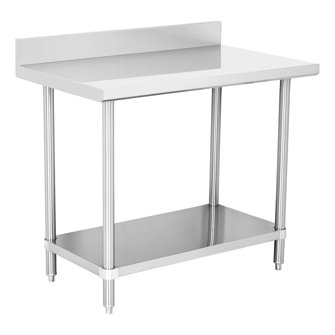 Darling Foodservice 18G S/S 24 x 36 in. Work Table w/ 4 in. Backsplash