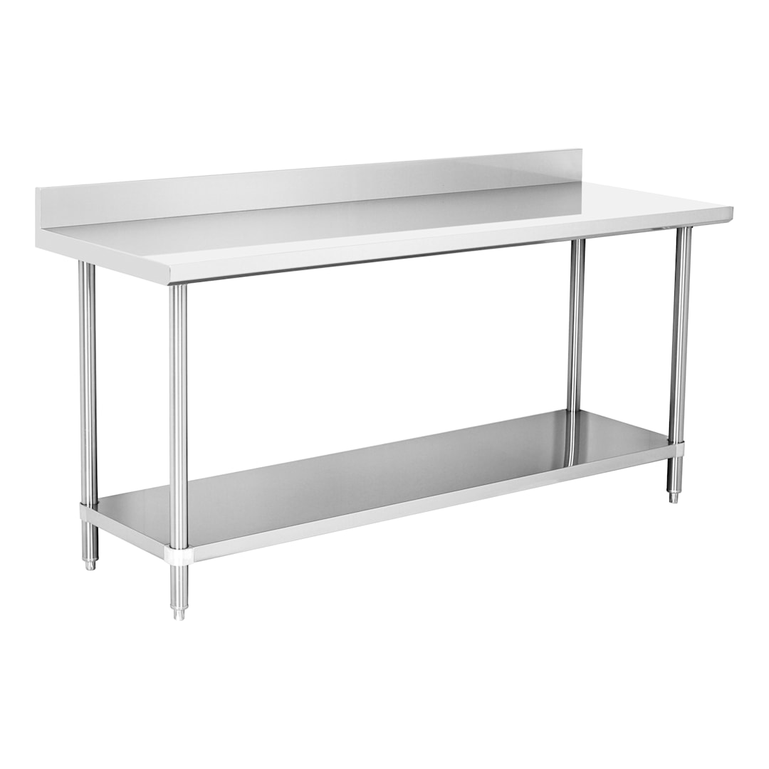 Darling Foodservice 18G S/S 24 x 72 in. Work Table w/ 4 in. Backsplash