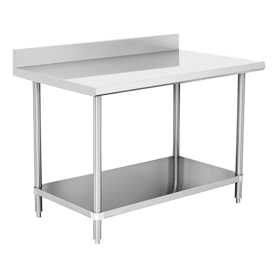 Darling Foodservice 18G S/S 30 x 48 in. Work Table w/ 4 in. Backsplash