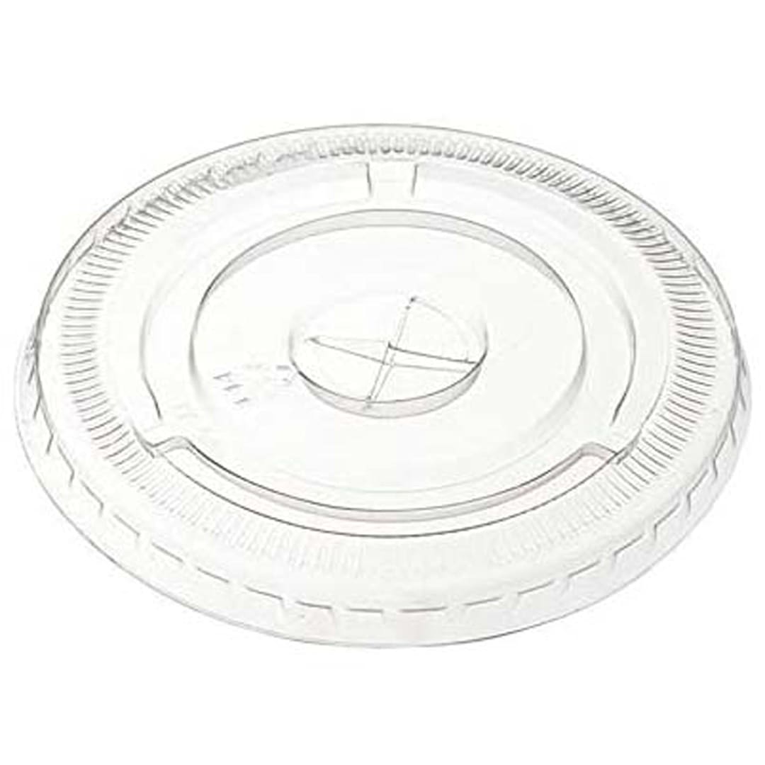 Darling Foodservice Clear Slotted Flat Lid for 9-12 oz Cup - 1000 / CS