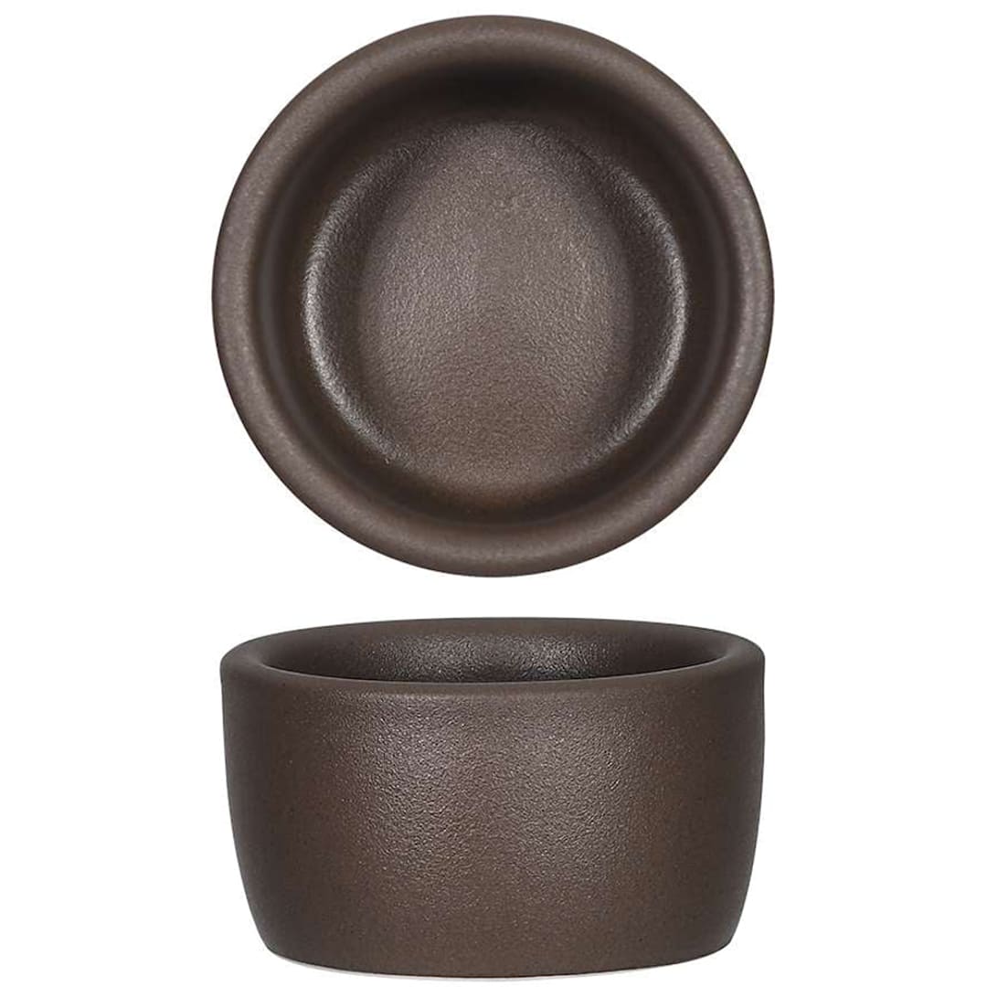 Tuxton China VNX-0203 Zion Matte Brown 2 ounce Pipkin