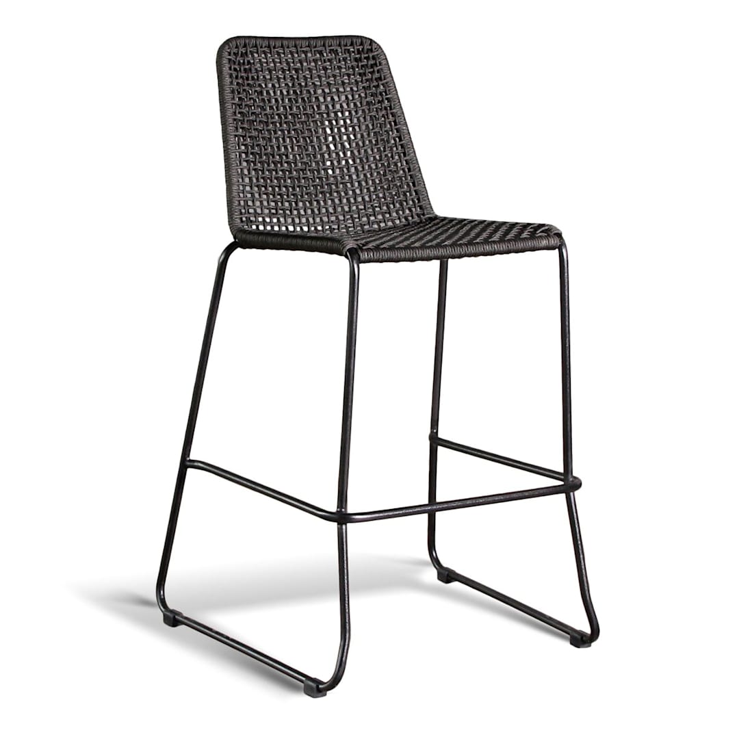 Gar Products KNOT-BAR-RP-BW-CHAR/CHAR-GREY Knot Charcoal Barstool