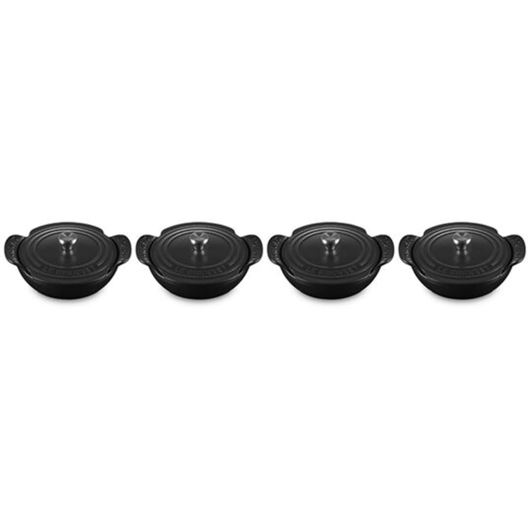 Le Creuset ST01051000000001 Gourmand Black Cast Iron 10.6 oz Braiser w/ Lid - 4 / ST