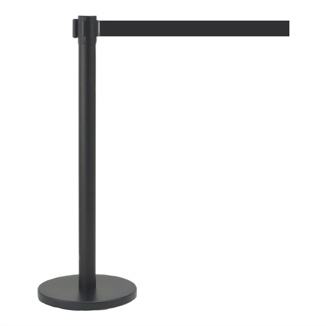 AARCO HBK-10BK 40"H Form-A-Line System with 10 Ft Black Belt