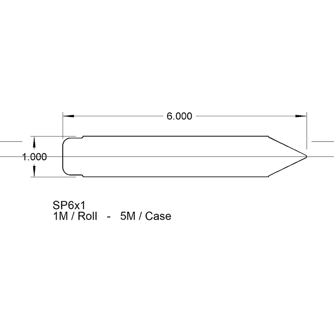 Stover SP6X1-CLRS-RD Red Thermal 6 x 1" Pot Stake - 1000 / RL