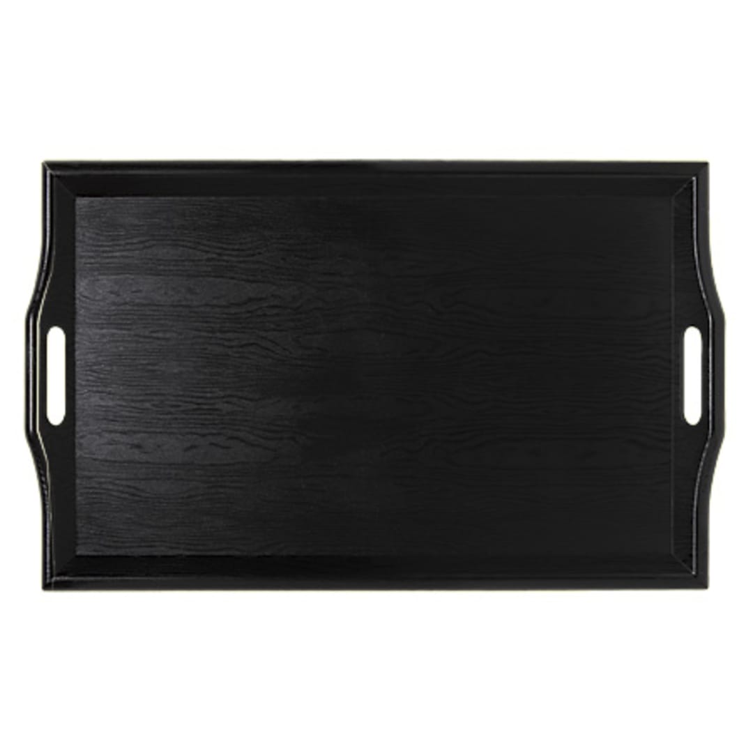 G.E.T. RST-2517-1-BK Black 25" x 16" Room Service Tray - 6 / CS