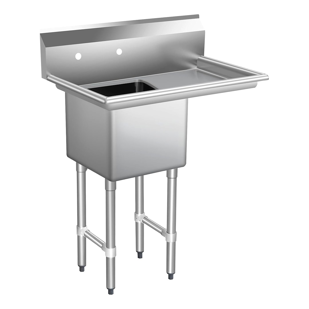 16G R18 18 x 18 x 14 1-Compartment Sink Kit with Legs