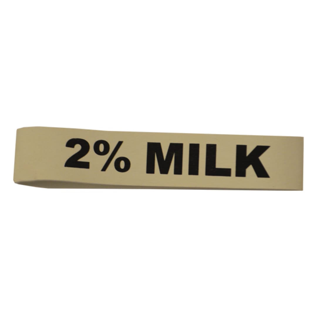 Service Ideas FB2MILK 2% Milk White Rubber Flavor Band - 6 / PK