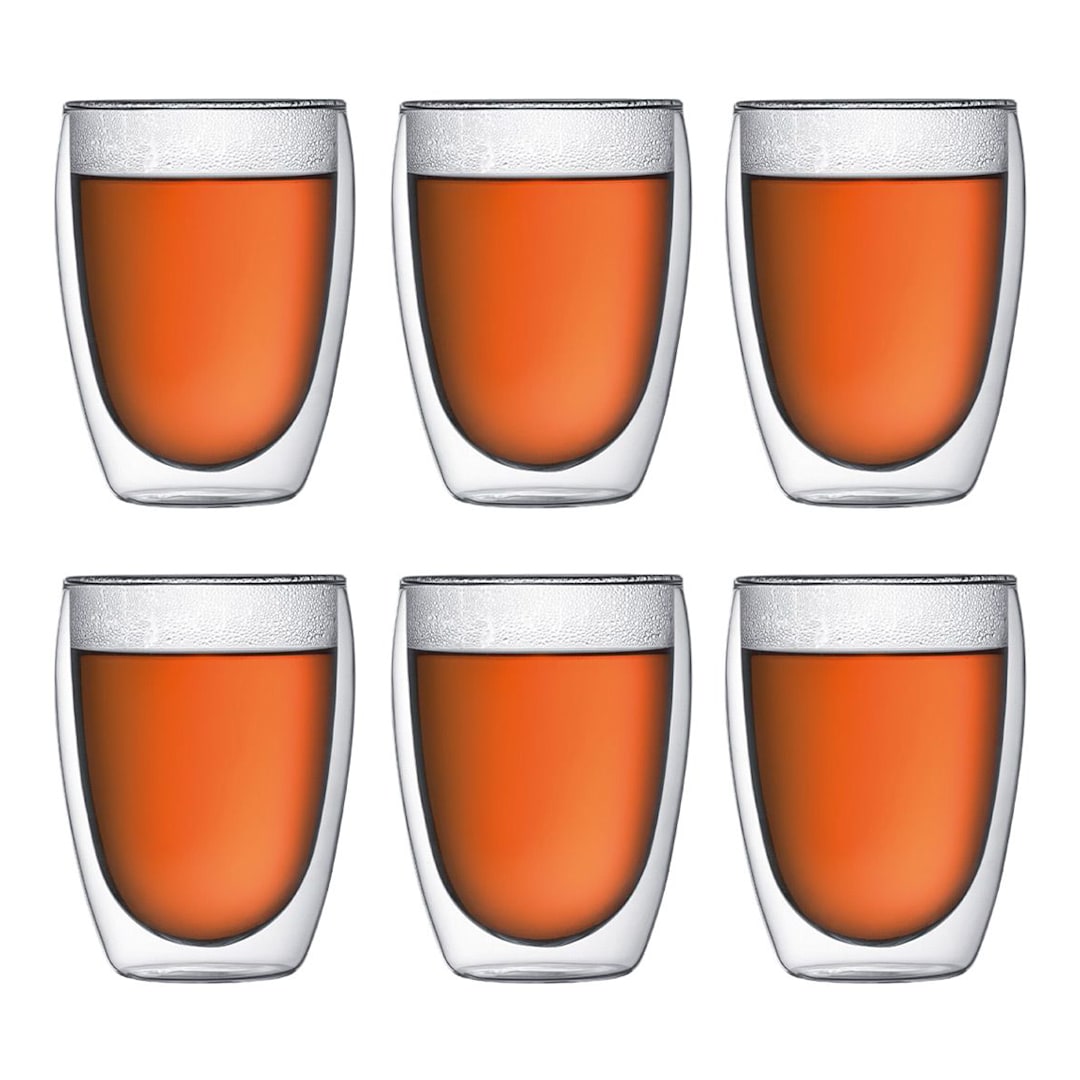 Bodum USA 4559-10-12US Silicate Double Wall 12 ounce Glass - 6 / CS