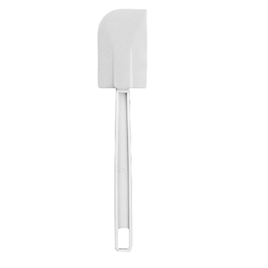 Darling Foodservice White 10" Spatula w/ Rubber Blade