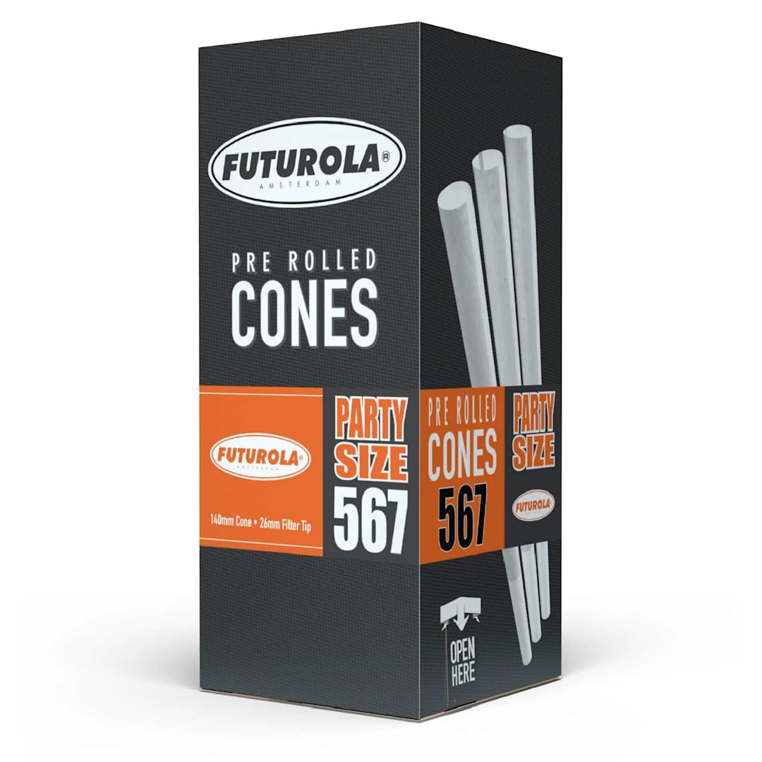 Futurola F02-P140/26-CWN-X1 Wh 140/26 Party Sz Pre-Rlld Cone