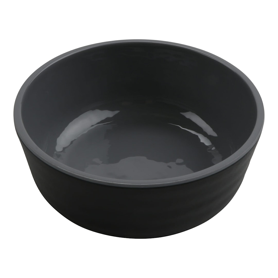 G.E.T. RB-15-GRS/BKM Matte Gray/Black 15 ounce Melamine Bowl