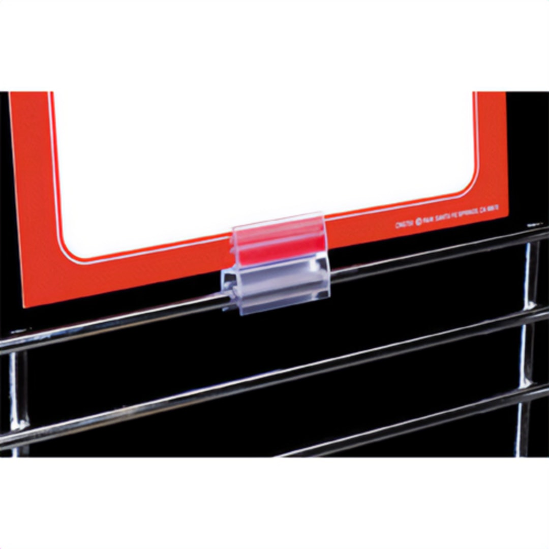 Darling Foodservice Clear PVC Gripper 1"L H Sign Holder