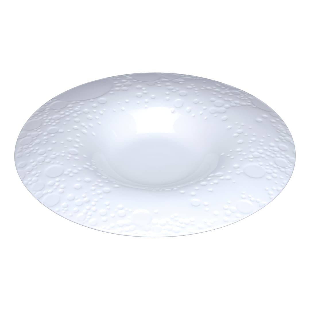 RAK Porcelain BCFSBBDP30 Feelings Bubbles 9.5 oz. White Plate - 6 / CS