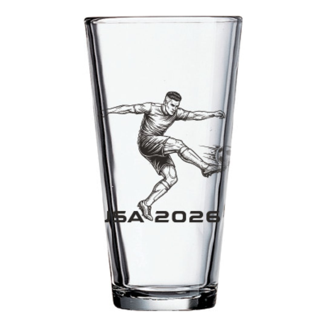 ARC Cardinal X3676 16 ounce USA Soccer Mixing Glass